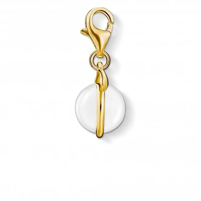 Sterling Silver Cats Ears Gold Charm Pendant 1841-413-14