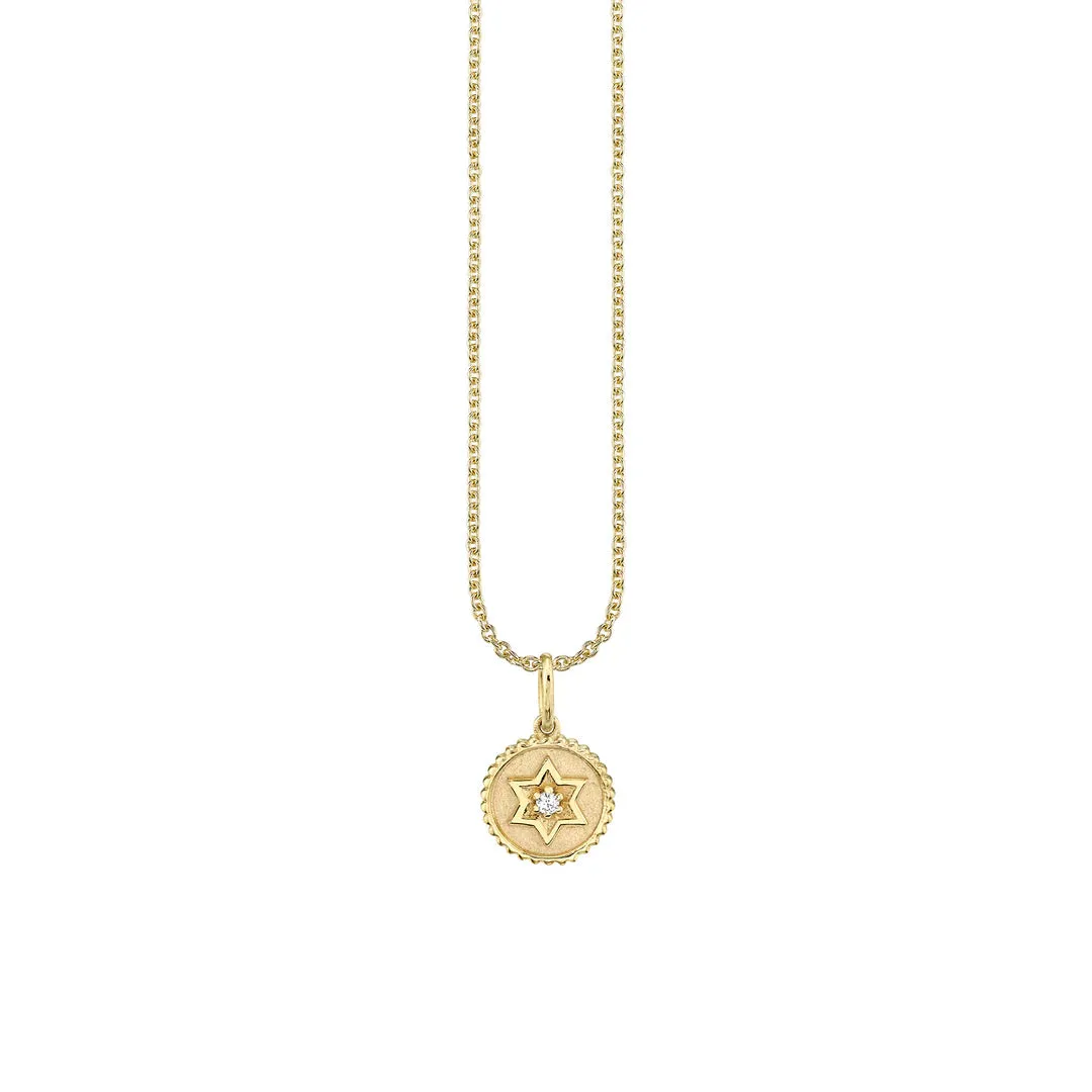 Sydney Evan Gold & Diamond Tiny Star Of David Coin
