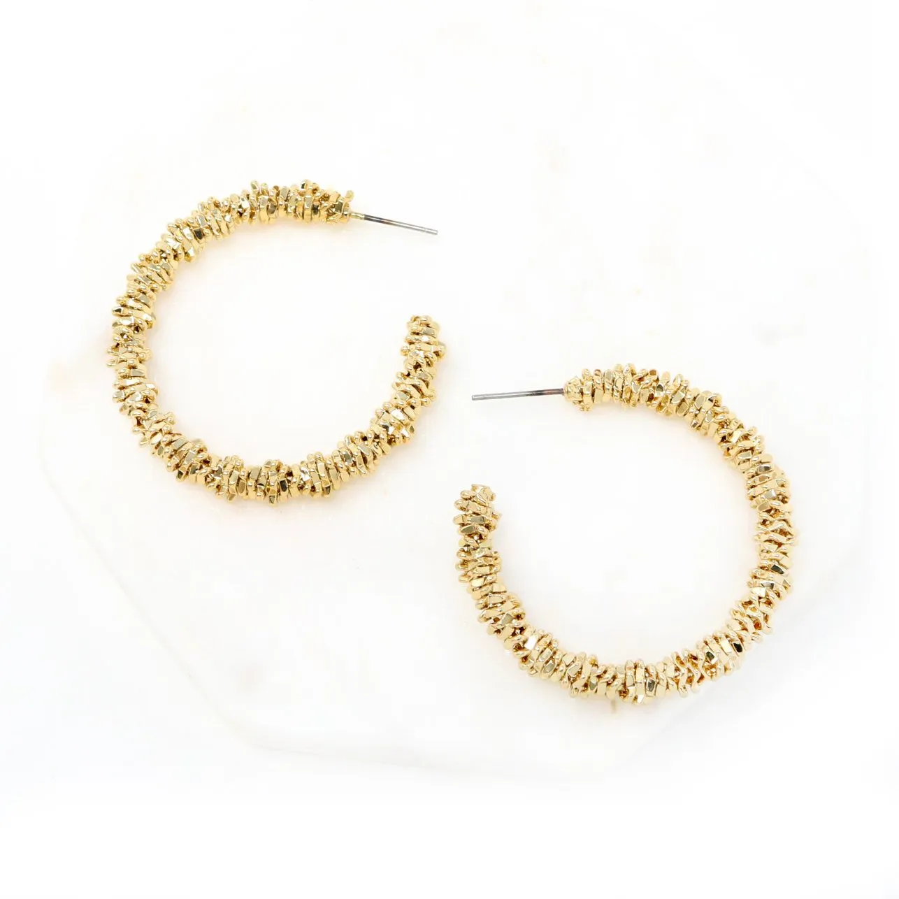 Textured Modern Metal Hoop
