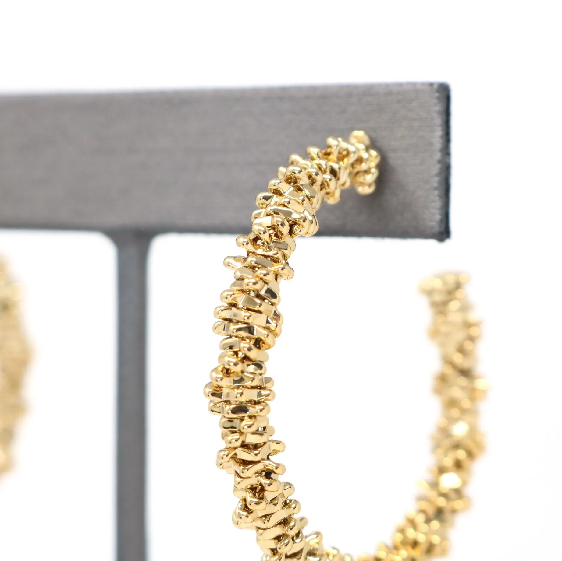 Textured Modern Metal Hoop