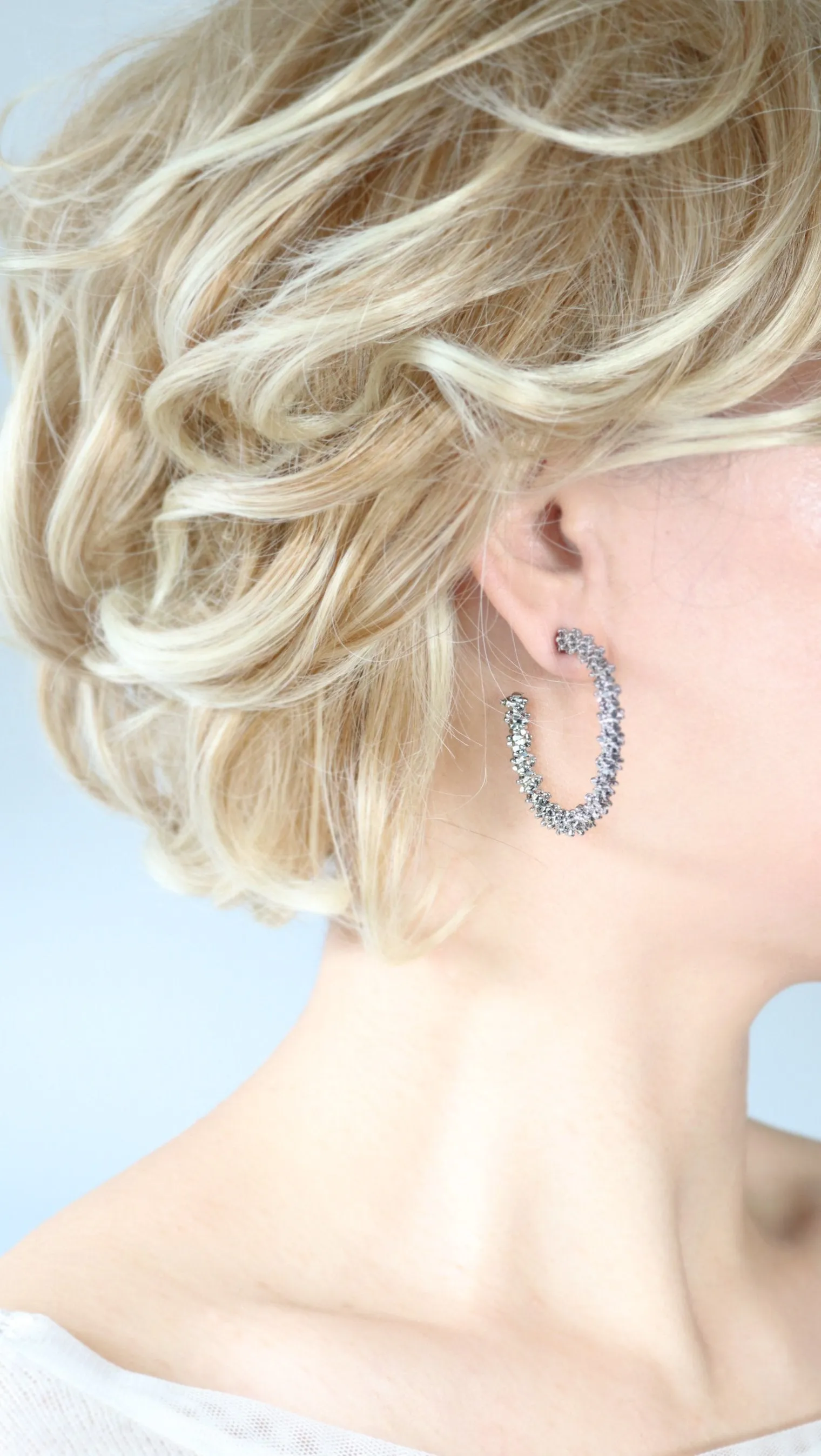 Textured Modern Metal Hoop