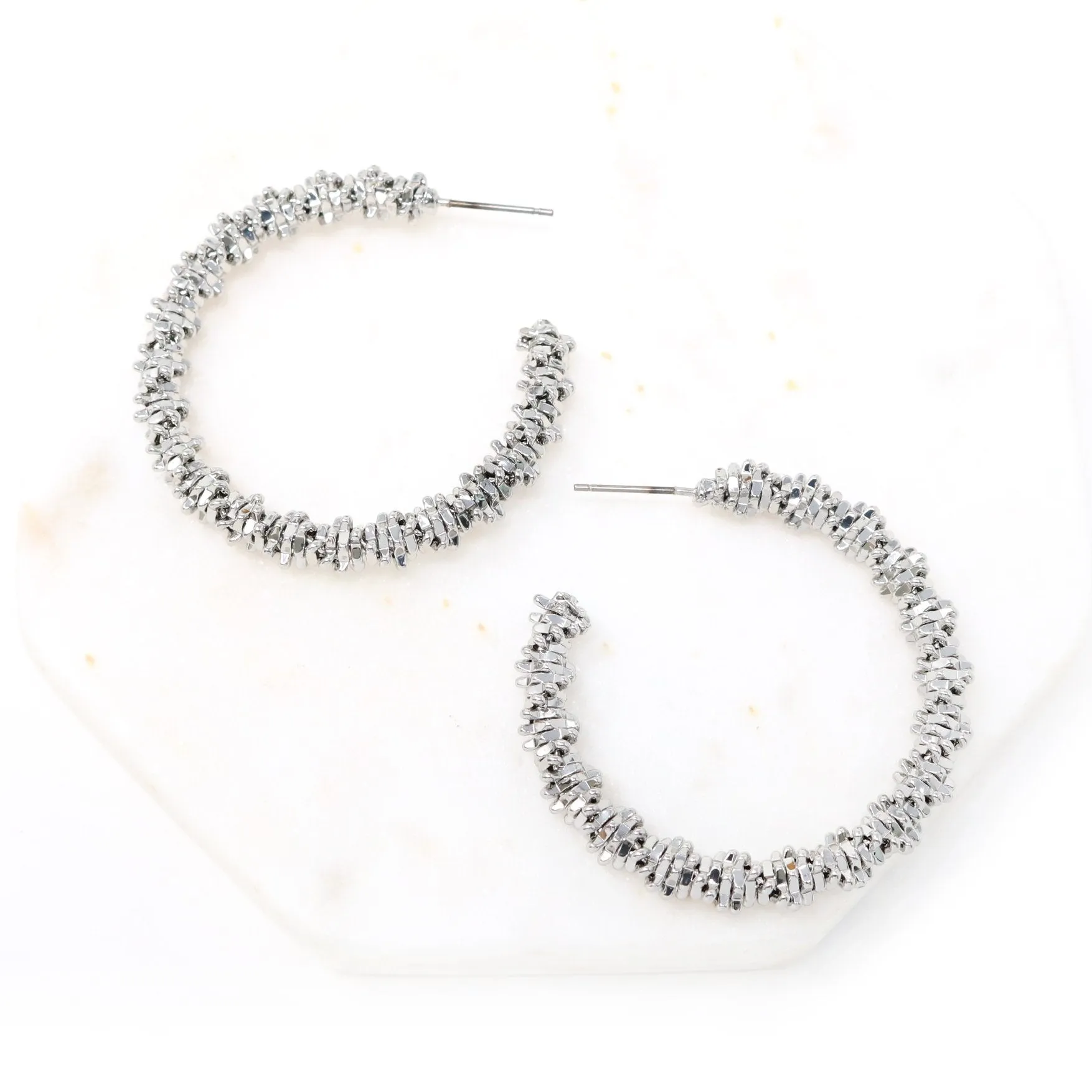 Textured Modern Metal Hoop