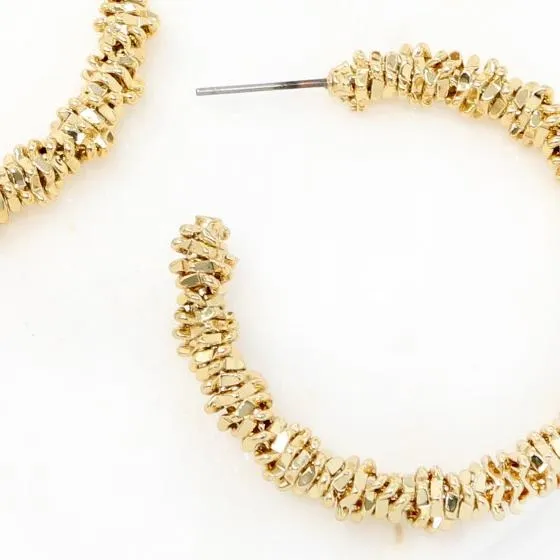Textured Modern Metal Hoop