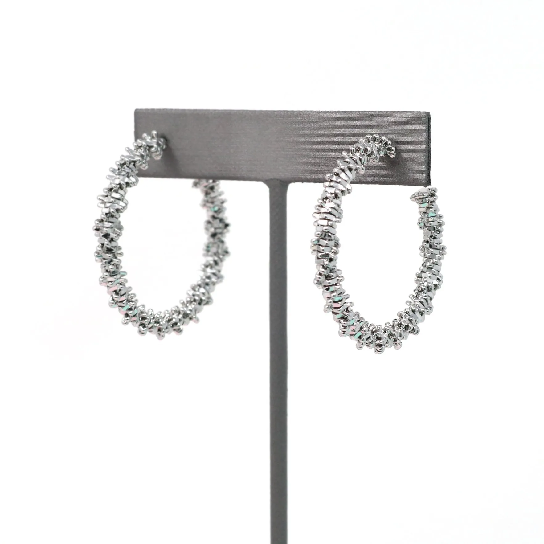 Textured Modern Metal Hoop