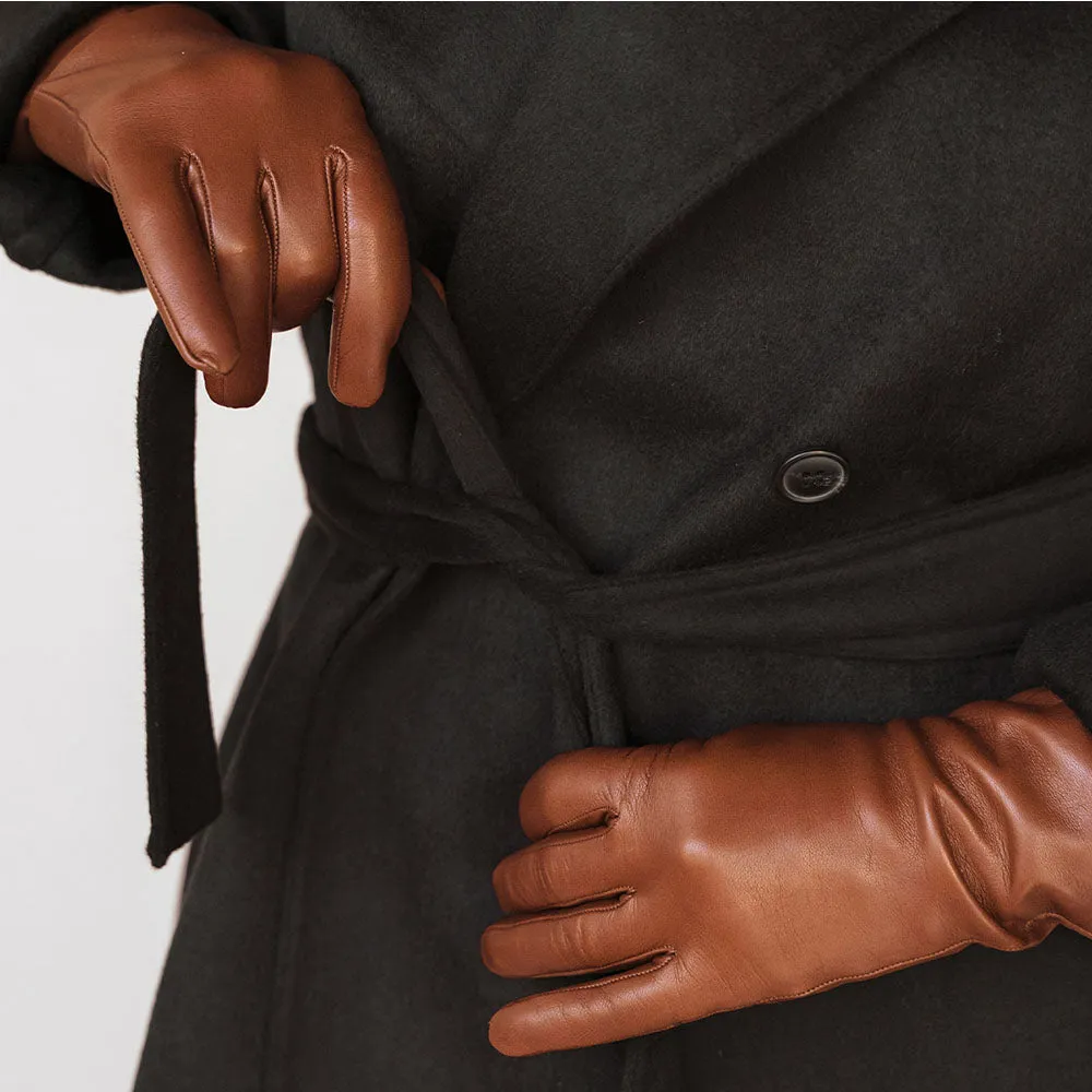 The Sleek Leather Glove Chestnut