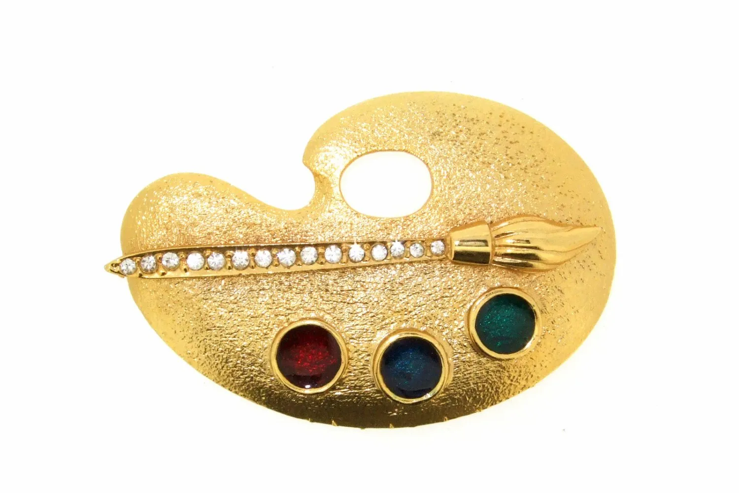 Tri-Colour Palette Brooch Pin by Sardi
