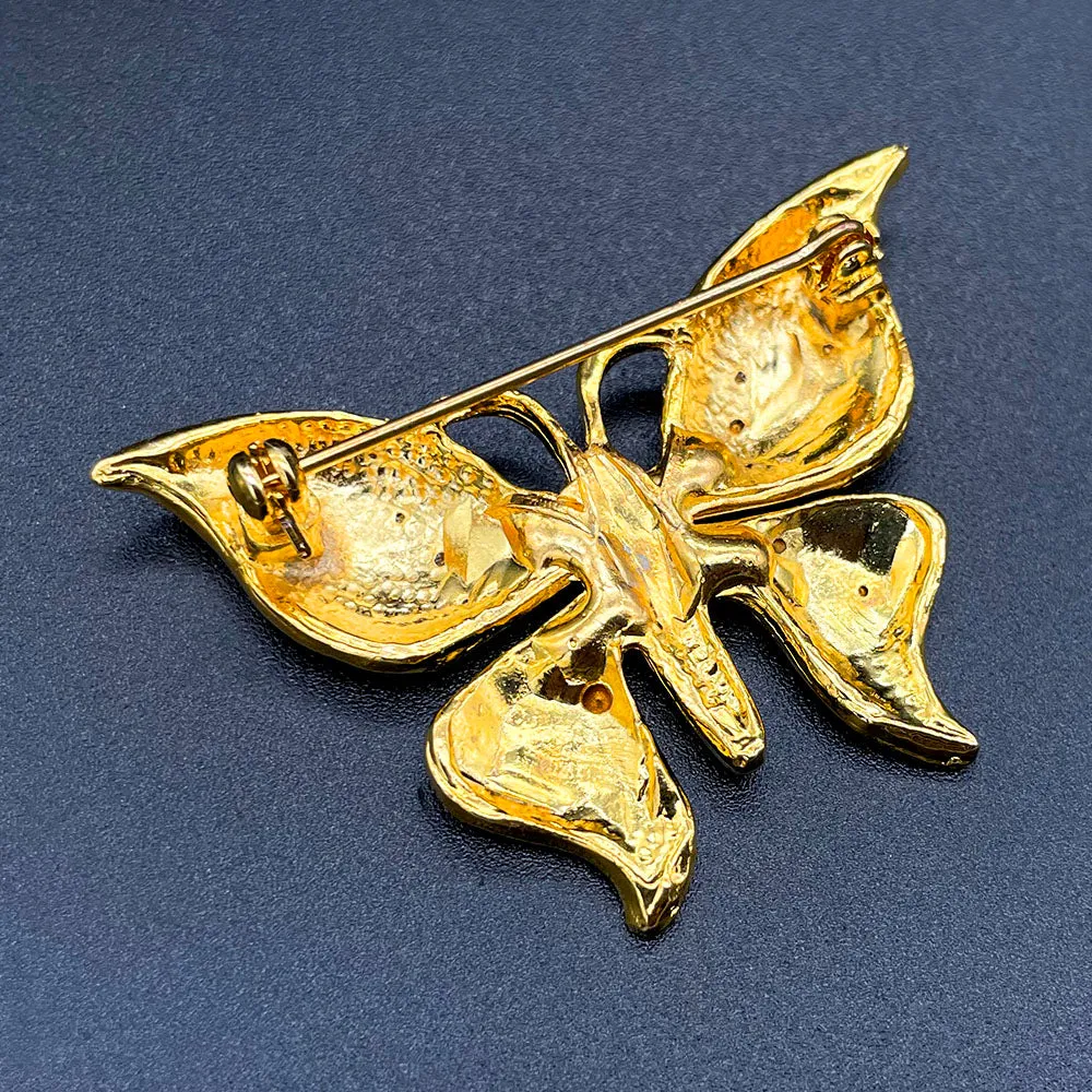 【USA輸入】ヴィンテージ バタフライ エナメル ビジュー ブローチ/Vintage Butterfly Enamel Bijou Brooch