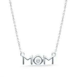 White Gold Diamond Eternal Mom Necklace
